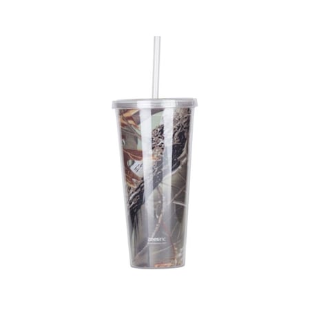 Zees Creations AC3017 Thirzt 2 Go Tumbler With Lid & Straw - Forest Camo